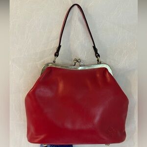 Patricia Nash Red Kisslock Shoulder Bag